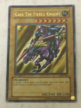 Yugioh Gaia The Fierce Knight Lob - 006 1st Edition Ultra Rare Card