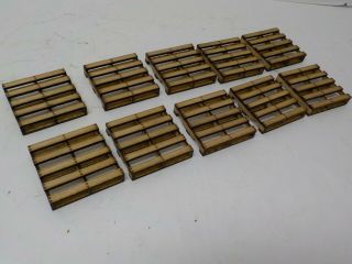 Wood Pallets (10) Measures 2 - 7/16 " Wide X 2 - 7/16 X 7/16 " Tall G Scale