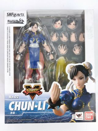 Chun - Li Street Fighter S.  H.  Figuarts Bandai No.  02 Open Box Complete