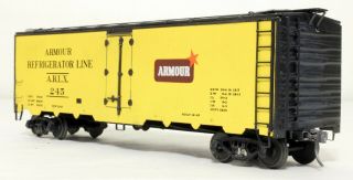 Kit Built Steel Side Reefer - Armour - O Scale,  2 - Rail 2