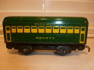 Marx O - Gauge 4 - Wheel Tin Train Seaboard Bogota Passenger Coach
