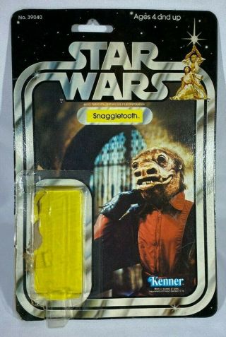 1979 Kenner Star Wars Snaggletooth Sw21a Cardback W/blister & Prototype Pictures