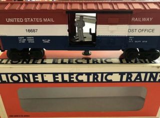 ✅lionel Operating Us Mail Railway Post Office Animated Car 6 - 16687 O Gauge Train