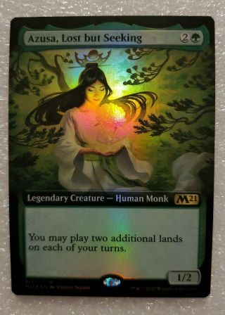 Magic: The Gathering - Foil Extended Art Azusa,  Lost But Seeking - Core 2021