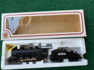 Ho Scale Bachmann A.  T.  & S.  F.  Locomotive And Tender No.  2126