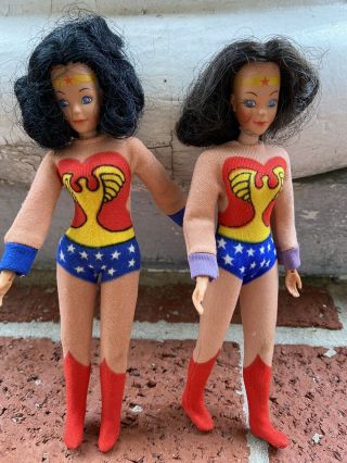 Two Wonder Woman Mego Dolls 1970 