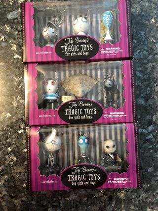 Tim Burton’s Tragic Toys For Girls And Boys - Set Of 3 -