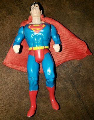 Dc 1984 Powers " Superman " Action Figure By Kenner With Cape