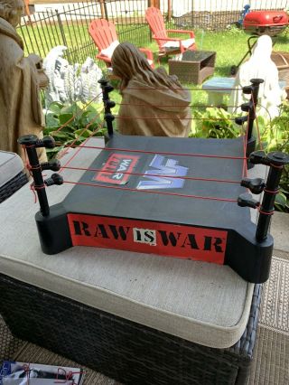 Vintage Wwf Raw Is War Monster Ring Jakks Wrestling Set