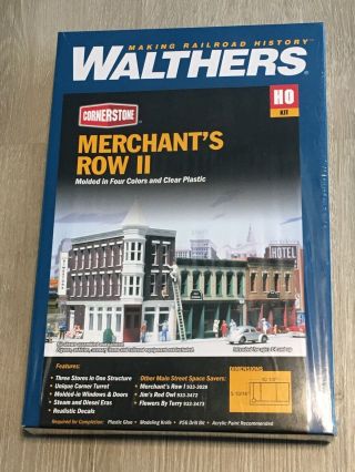 Ho Kit 933 - 3029 Walthers Cornerstone Merchants Row 2 Building Block