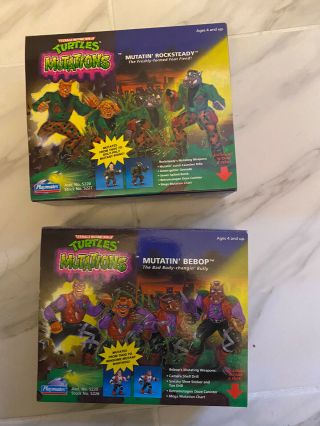 1992 Teenage Mutant Ninja Turtles Mutations Mutatin Bebop &rocksteady Figure