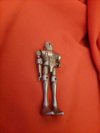 Vintage Zylmex Zee Toys Metal Man QUESTAR 1970s Robot Action Figure MISSING ARM 2