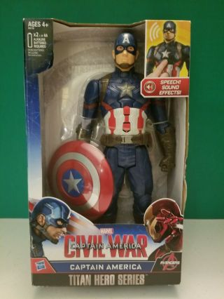 Hasbro 12 " Talking Captain America Civil War Action Figure Titan Hero Series