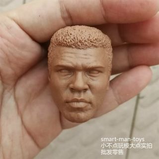 Blank 1:6 Scale Head Sculpt The Greatest Muhammad Ali Normal Face