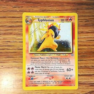 Typhlosion 17/111 Neo Genesis Pokemon Card - Holo Rare - (hp) Creased