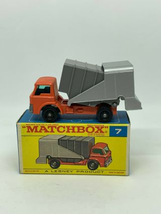 Vintage Matchbox Ford Refuse Truck 7 W/ Box Very By Lesney