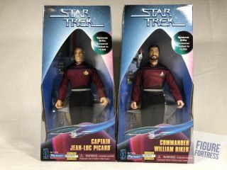 Star Trek Spencer Gifts Exclusive Capt.  Picard & Commander Riker Nip