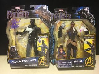Black Panther And Shuri Action Figure With Vibranium Gear Marvel Hasbro 2017