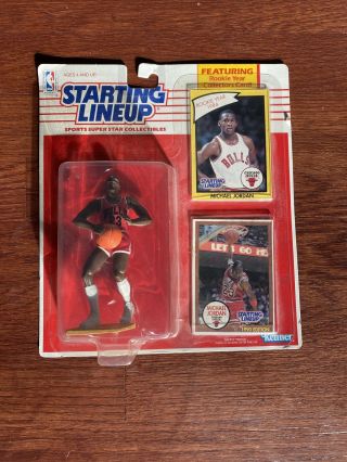 Vintage 1990 Kenner Michael Jordan Starting Lineup Figure With Cards