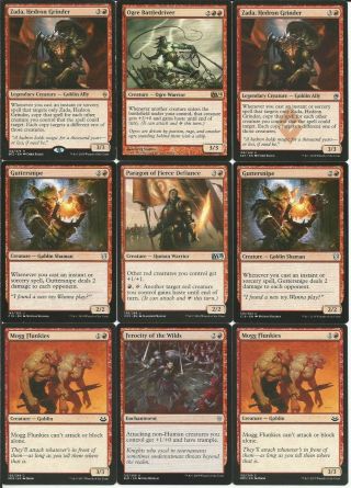 Goblin Horde (zada Guttersnipe) : Custom Magic Mtg Casual 60 Card Deck