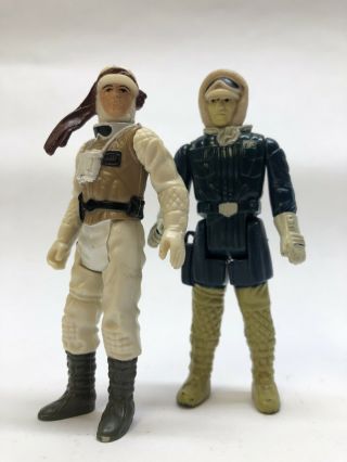 Vintage Kenner Star Wars - Han Solo & Luke Skywalker - Hoth Gear - Loose,