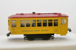 LIONELVILLE RAPID TRANSIT TROLLEY 60 LIONEL O SCALE 3