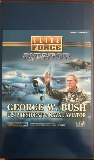 President George W.  Bush - Elite Force Naval Aviator - 12” Figure - Mib - Rare