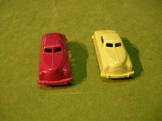Two Vintage Toy Cars Renwal 103 & 102 Hard Plastic Made In U.  S.  A.  1950 