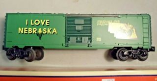 Lionel O Scale I Love Nebraska Box Car 6 - 29922,  The Cornhusker State