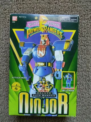Mighty Morphin Power Rangers Deluxe Auto Morphin Ninjor With Instructions & Box