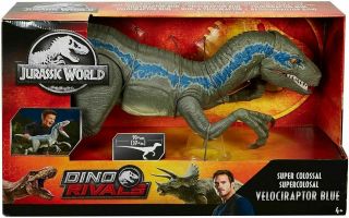 Jurassic World Colossal Velociraptor Blue,  Giant Toy Gift.  Fast