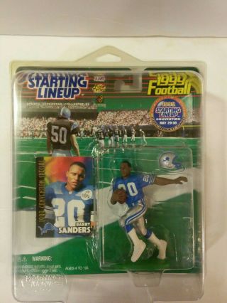 1999 Starting Lineup - Slu - Nfl - Barry Sanders - Lions - (midwest Convention)