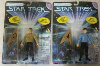 Star Trek 1996 Convention Limited Scotty/sulu Exclusive Spencer Gifts Figures