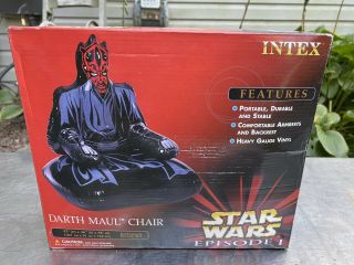 Vtg Star Wars Darth Maul Inflatable Chair Episode I Box Intex Vinyl Jedi