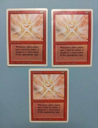 3 X Mtg Magic The Gathering Mana Flare Revised Lp Or Better