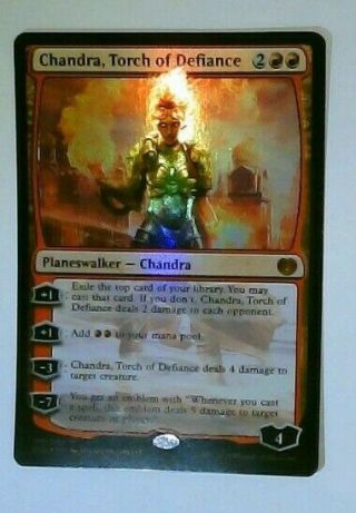 Magic The Gathering: Foil Chandra,  Torch Of Defiance - Kaladesh - Moderate Play