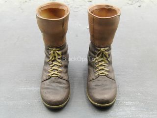 1/6 Scale Toy Wwii - D - Day Us Army - Brown Combat Boots (foot Type)