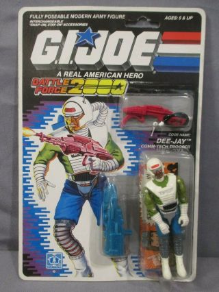 Gi Joe 1989 Dee - Jay Battle Force 2000 Action Figure Moc Factory Hasbro