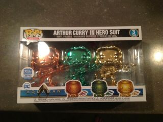Funko Pop : Aquaman - Arthur Curry In Hero Suit (3 Pack)
