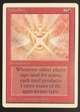 Ex - Mana Flare Unlimited Mtg Magic Vintage 1993