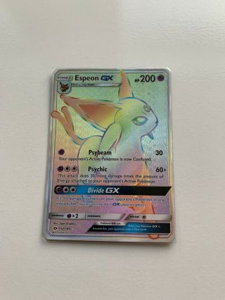 Pokemon Espeon Gx 152/149 - Full Art Rainbow Holo - (nm) Quality