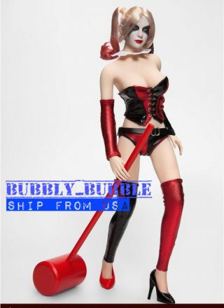 1/6 Suicide Squad Harley Quinn Head Joker Suit Set For Phicen Hot Toys Figure