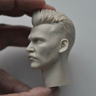 Unpainted 1/6 Scale Head Gellert Grindelwald Man Sculpt Diy Pvc Carved Model Toy