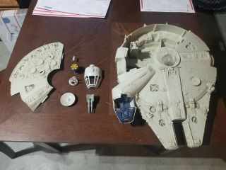 Millenium Falcon 1979 Kenner With Parts Star Wars Table Turrett Dish