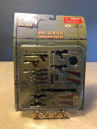 2007 1/6 Scale Ultimate Soldier Gi Joe Dragon Ww2 Us M1928 Submachine Gum Set