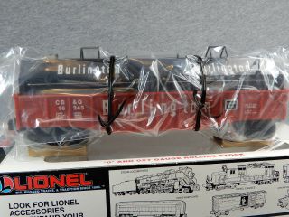 Lionel Burlington Covered Gondola With Box; 16343; O - 27,  027,  O Gauge (218133)