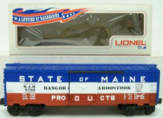 Lionel 6 - 9709 State Of Maine Box Car Ln/box