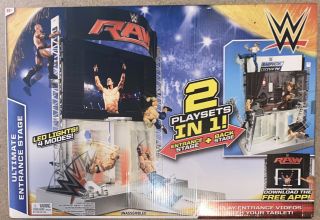 Wwe Raw Ultimate Entrance Stage And Backstage 2 Playsets In 1 -