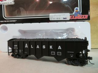 Atlas Ho Scale Arr 14774 Alaska Railroad 70 - Ton Hopper Car W/coal Load W/box 982