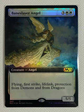 Magic: The Gathering - Foil Extended Art Baneslayer Angel - Core 2021